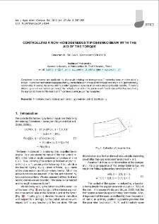 Controlling a non-homogeneous Timoshenko beam with the aid of the torque