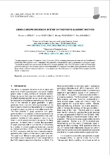 Using a graph grammar system in the finite element method