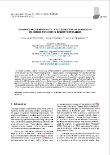 Graphics processing units in acceleration of bandwidth selection for kernel density estimation