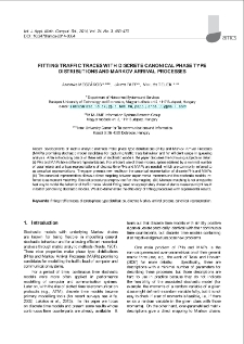 Fitting traffic traces with discrete canonical phase type distributions and Markov arrival processes