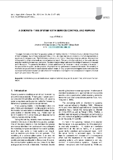 A discrete-time system with service control and repairs