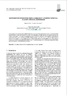 Methods for estimating vehicle queues at a marine terminal: A computational comparison