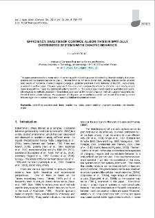 Efficiency analysis of control algorithms in spatially distributed systems with chaotic behavior