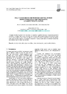 Fault diagnosis in a networked control system under communication constraints: A quadrotor application