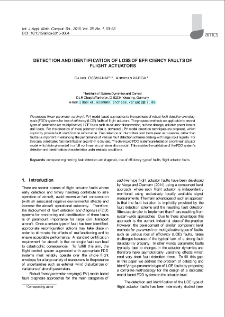 Detection and identification of loss of efficiency faults of flight actuators