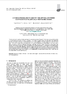 A hybrid procedure to identify the optimal stiffness coefficients of elastically restrained beams