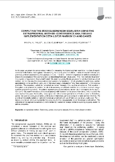 Computing the Stackelberg/Nash equilibria using the extraproximal method: Convergence analysis and implementation details for Markov chains games