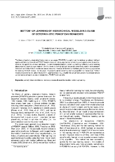 Bottom-up learning of hierarchical models in a class of deterministic POMDP environments