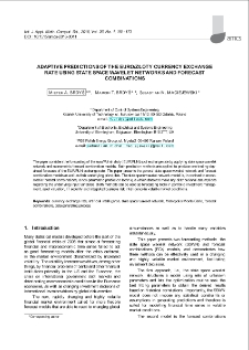 Adaptive predictions of the euro/złoty currency exchange rate using state space wavelet networks and forecast combinations