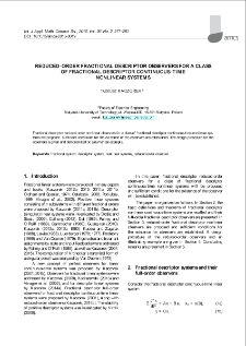 Reduced-order fractional descriptor observers for a class of fractional descriptor continuous-time nonlinear systems