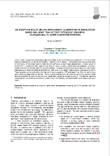 An adaptive multi-spline refinement algorithm in simulation based sailboat trajectory optimization using onboard multi-core computer systems