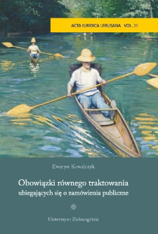 Obowiązki równego traktowania ubiegających się o zamówienia publiczne