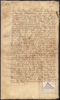 Kontrakt między biskupem Ottonem Schenkingiem, administratorem Opactwa Sulejowskiego i konwentem sulejowskim, a Manowskim w sprawie dożywotniej aredny