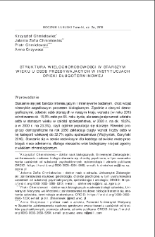 Struktura wielochorobowości w starszym wieku u osób przebywających w instytucjach opieki długoterminowej = The structure of multimorbidity in older age in residents of long-term care institutions