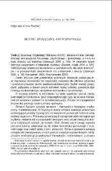 Skutki społeczne antropopresji = Social effects of anthropopression