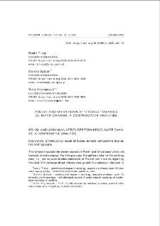 Polish and Ukrainian attitudes towards climate change. A comparative analysis = Postawy wobec zmian klimatu w Polsce i Ukrainie. Analiza por&oacute;wnawcza