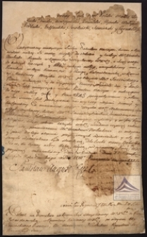 Dokument nominacyjny, patent na pisarstwo w Komisji Wojskowej z rangą rotmistrzowską w Kawalerii Narodowej Wojska dla Aleksandra Narbuta, nadany przez króla Stanisława Augusta z jego podpisem oraz pieczęcią