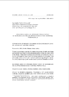 Radzenie sobie ze stresem przez dzieci w warunkach zmian spowodowanych chorobą przewlekłą = Coping with stress by children in conditions of change caused by chronic disease