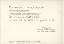 [Zapraszam na spotkanie poprzedzające korowód winobraniowy...]