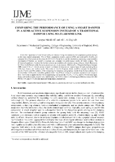 Comparing the performance of using a smart damper in a semi-active suspension instead of a traditional damper using MATLAB/simulink