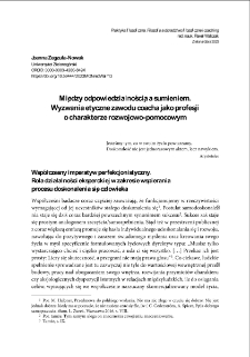 Między odpowiedzialnością a sumieniem. Wyzwania etyczne zawodu coacha jako profesji o charakterze rozwojowo-pomocowym = Between responsibility and conscience. Ethical challenges of the coaching as a development and assistance profession