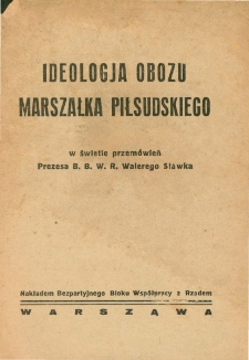 Ideologja obozu marszałka Piłsudskiego