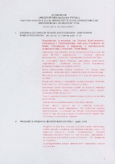 Scenariusz uroczystości nadania tytułu doktora honoris causa Uniwersytetu Zielonog&oacute;rskiego Profesorowi Henrykowi Tuni