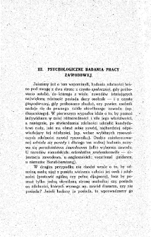 Psychologiczne badania pracy zawodowej