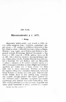 Mammotrekt z r. 1471