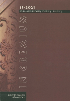 In Gremium : studia nad historią, kulturą i polityką, tom 15 - spis treści