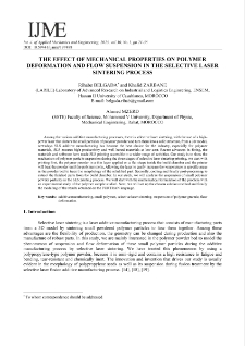 The effect of mechanical properties on polymer deformation and flow suspension in the selective laser sintering process