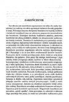 Kulturowe aspekty polskiego bezrobocia - zakończenie