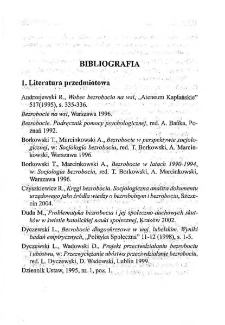 Kulturowe aspekty polskiego bezrobocia - bibliografia