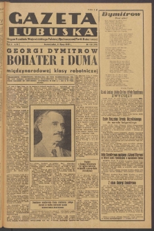 Gazeta Lubuska : organ Komitetu Wojewódzkiego Polskiej Zjednoczonej Partii Robotniczej R. II Nr 185 (11 lipca 1949). - Wyd. ABC