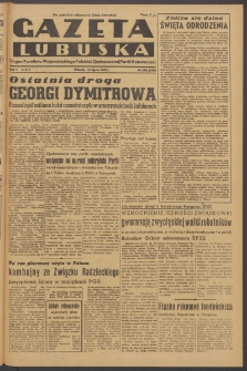 Gazeta Lubuska : organ Komitetu Wojewódzkiego Polskiej Zjednoczonej Partii Robotniczej R. II Nr 186 (12 lipca 1949). - Wyd. ABC