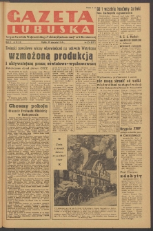 Gazeta Lubuska : organ Komitetu Wojewódzkiego Polskiej Zjednoczonej Partii Robotniczej R. II Nr 224 (19 sierpnia 1949). - Wyd. ABCD