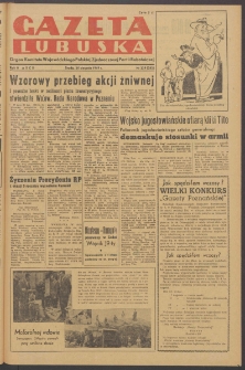 Gazeta Lubuska : organ Komitetu Wojewódzkiego Polskiej Zjednoczonej Partii Robotniczej R. II Nr 229 (24 sierpnia 1949). - Wyd. ABCD