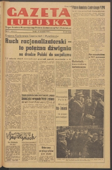 Gazeta Lubuska : organ Komitetu Wojewódzkiego Polskiej Zjednoczonej Partii Robotniczej R. II Nr 257 (21 września 1949). - Wyd. ABCD