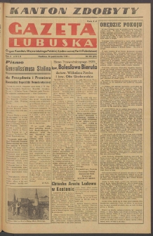 Gazeta Lubuska : organ Komitetu Wojewódzkiego Polskiej Zjednoczonej Partii Robotniczej R. II Nr 282 (16 października 1949). - Wyd. ABCD