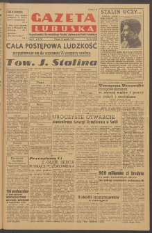 Gazeta Lubuska : organ Komitetu Wojewódzkiego Polskiej Zjednoczonej Partii Robotniczej R. II Nr 340 (13 grudnia 1949). - Wyd. ABCD