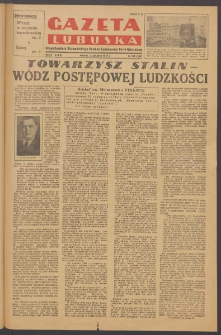 Gazeta Lubuska : organ Komitetu Wojewódzkiego Polskiej Zjednoczonej Partii Robotniczej R. II Nr 352 (27 grudnia 1949). - Wyd. ABC