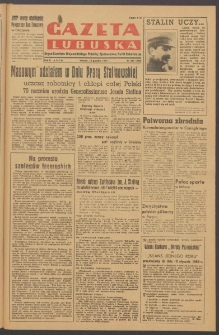 Gazeta Lubuska : organ Komitetu Wojewódzkiego Polskiej Zjednoczonej Partii Robotniczej R. II Nr 347 (20 grudnia 1949). - Wyd. ABCD