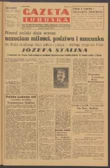 Gazeta Lubuska : organ Komitetu Wojewódzkiego Polskiej Zjednoczonej Partii Robotniczej R. II Nr 342 (15 grudnia 1949). - Wyd. ABCD
