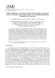 MHD hyperbolic tangent Casson-Williamson nanofluid over a linearly stretching sheet with thermophoresis and Brownian motion