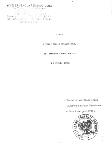 Statut Wyższej Szkoły Pedagogicznej im. Tadeusza Kotarbińskiego w Zielonej G&oacute;rze [1991]