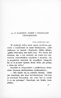 12. O rąbaniu drew i czapkach frygijskich