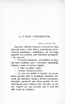 15. O panu "postępowym"