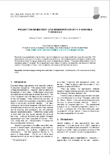 Projection-based text line segmentation with a variable threshold