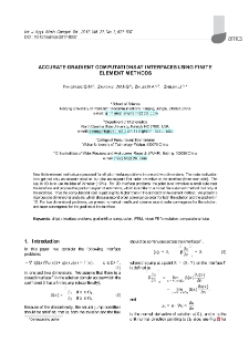 Accurate gradient computations at interfaces using finite element methods