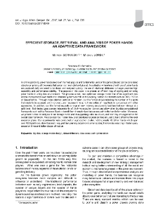 Efficient storage, retrieval and analysis of poker hands: An adaptive data framework